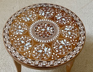 Beautifully Designed Inlaid Petite Table