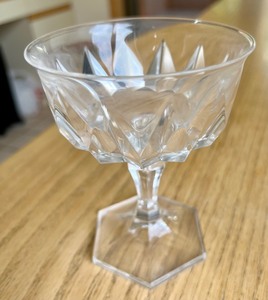 Set of 14 Vintage Crystal Desert Cups