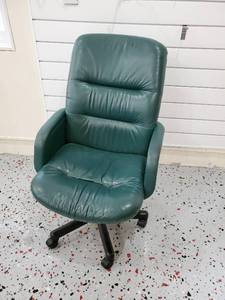 Green Leather Office Chair