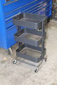 lot 335 image: Metal Utility Cart 3-tier