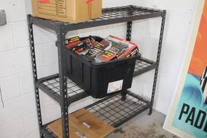 lot 374 image: Metal Storage Rack 3-tier