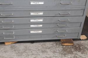 lot 478 image: Mayline Metal Blueprint File Cabinet 5-drawer