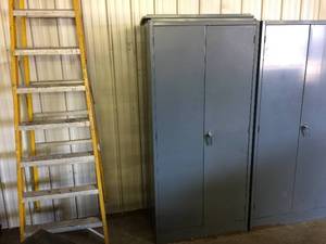 lot 28 image: Metal 2 Door Storage Cabinet