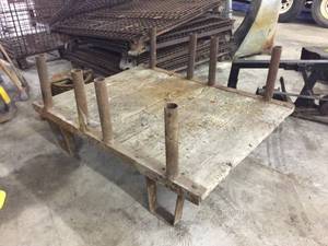 lot 78 image: Vintage Platform Warehouse Cart