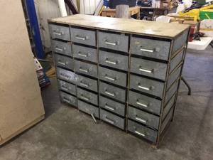 lot 126 image: 24 Drawer Storage Organizer Bins Cabinet