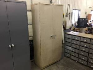 lot 127 image: Steelcase Metal 2 Door Storage Cabinet
