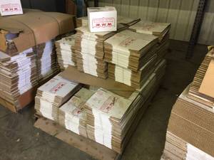 lot 139 image: Pallet Lot Of Unused Cardboard Shipping Boxes