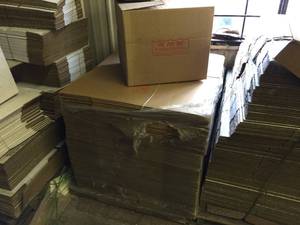 lot 142 image: Pallet Lot Of Unused Cardboard Shipping Boxes