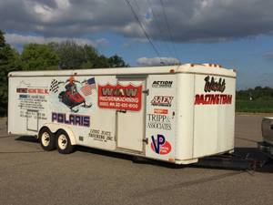 lot 4B image: Dillon Enterprises 24ft Enclosed Race Car Trailer