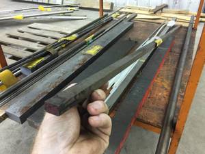 lot 242 image: 58 x 34 x 65 Bar Stock 347 Stainless Steel