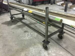 lot 259 image: Heavy Duty Steel Rolling Rack Used For Metal