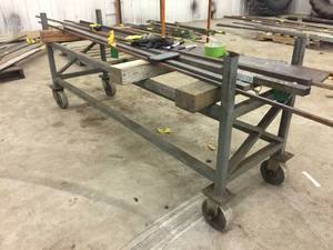 lot 260 image: Heavy Duty Steel Rolling Rack Used For Metal