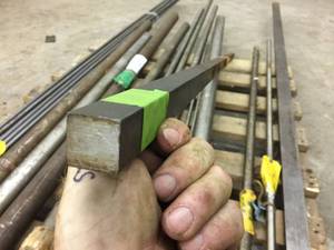 lot 277 image: 1 x 1 x 62 Square Stock 4140 Steel