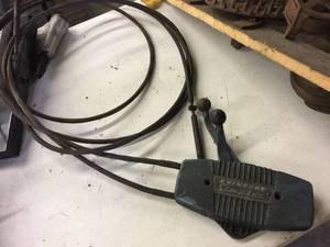 lot 301 image: Vintage Evinrude Simplex Boat Motor Controls
