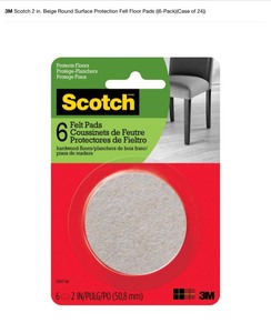 lot 3 image: (2) 3M Scotch 2 in. Beige Round Surface Protection Felt Floor Pads ((6-Pack)(Case of 24)). See Pictures