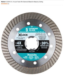 lot 11 image: Makita X-LOCK 5 in. Continuous Rim & X-LOCK Turbo Rim Diamond Blades. See Pictures