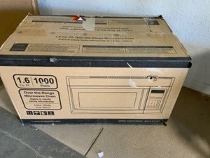 lot 45 image: Unbranded 1.6 cu. ft. Over the Range Microwave in White. See Pictures