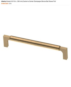 lot 38 image: Various Sizes and Quantities of Liberty Champagne Bronze Drawer Pulls. See Pictures
