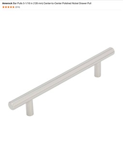 lot 46 image: Assorted Sizes and Kinds of Amerock Satin Nickel Drawer Pulls & Oil-Rubbed Bronze Cup Pulls. See Pictures