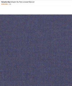 lot 48 image: (2) Hampton Bay Edington Sky Patio Loveseat Slipcover. See Pictures