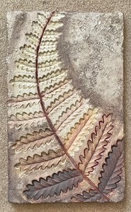lot 85 image: Trio of Fern Imprinted Art Pieces
