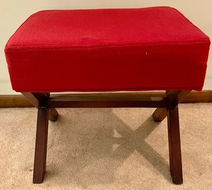 lot 84 image: Remarkable Red Stool