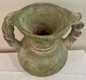 lot 80 image: Charming Double Handled Pottery Vase