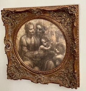 lot 21 image: Elegantly Framed Print Davinci Virgin with Child