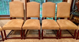 lot 8 image: 6 Restoration Hardware Chairs with Rivet Accents
