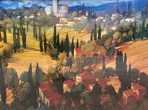 lot 102 image: Scenic Art in a Gilded Gold Frame