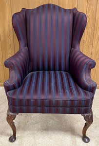 lot 119 image: Classic Striped Upholstered Chair