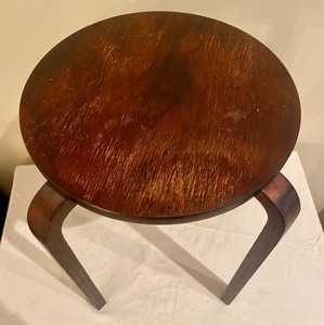 lot 138 image: Wooden Side TableStool