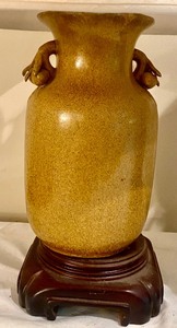 lot 145 image: Pair of Lamps with Pottery and Wood Bases
