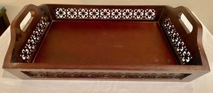 lot 150 image: Decorative Wooden Serving Tray