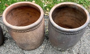 lot 200 image: 2 Large Cement Planters