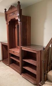lot 3 image: Antique Lee Waldon Wall Unit