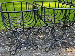 lot 240 image: Three Metal Decorative Planters