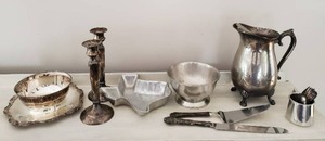 lot 108 image: Collection Of Silver Plated Items
