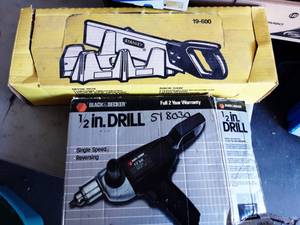 Miter Box & Half Inch Drill