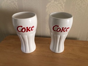 lot 43 image: Coca Cola Ceramic Glasses