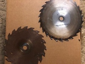 lot 70 image: Painted Saw Blades