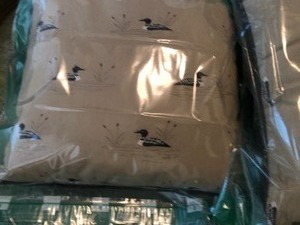 lot 120 image: Two Loon Pillows