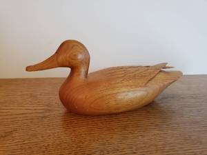 lot 17 image: Handcrafted Wood Duck By Heitkamp B.P. Minn