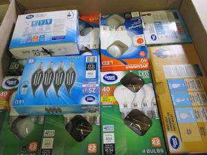 box of LED light bulbs ...