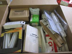 box of light fixtures ...