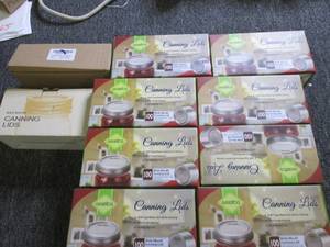 10 boxes of wide mouth canning lids...