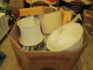 palletgaylord of lamp shades and ...