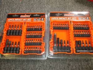 a 42 pc and a 34 pc impact bit set ...