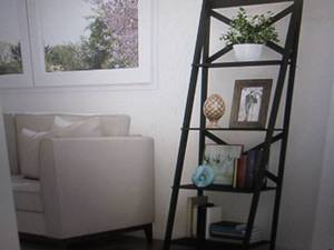 lavish home 4-shelf leaning ladder ...