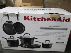 kitchenaid 8 pc non stick hard anod...